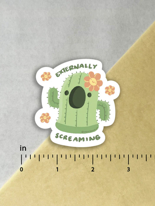 Externally Screaming Gyroid Animal Crossing Vinyl Sticker