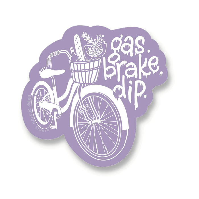 Gas Brake Dip Beach Cruiser Vinyl Sticker