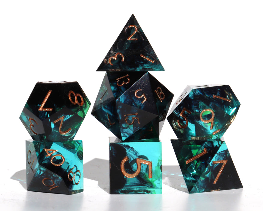 Handmade Resin Dice Set Diver's Grave B-Grade