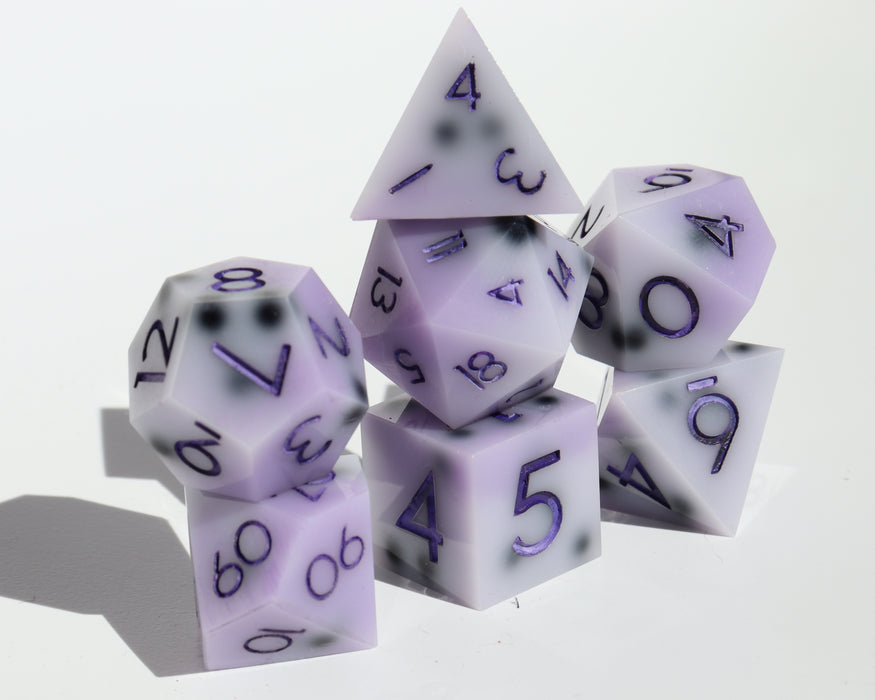 Handmade Resin Dice Set Taro Boba B-Grade