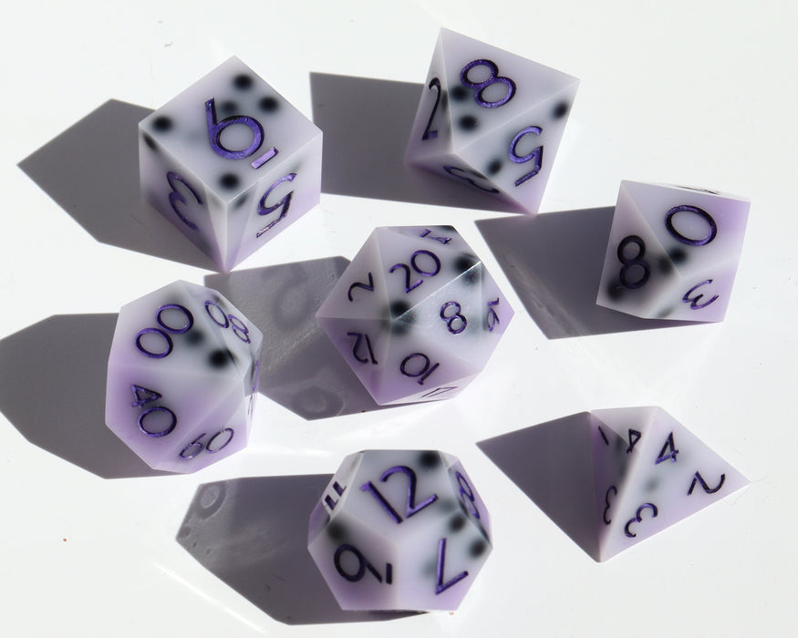 Handmade Resin Dice Set Taro Boba B-Grade