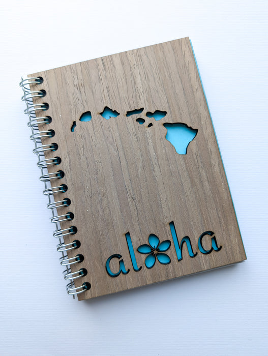 Aloha Hawaii | Handcrafted Wood Notebook