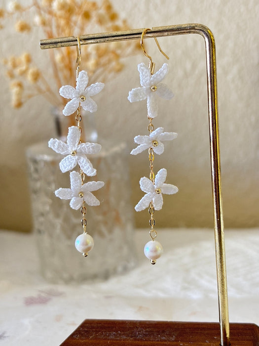 Handmade MicroCrochet Wild Flower Earrings
