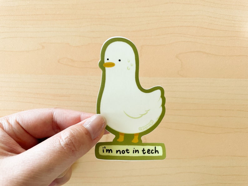 Tech Duck Waterproof Vinyl Sticker — San José Made