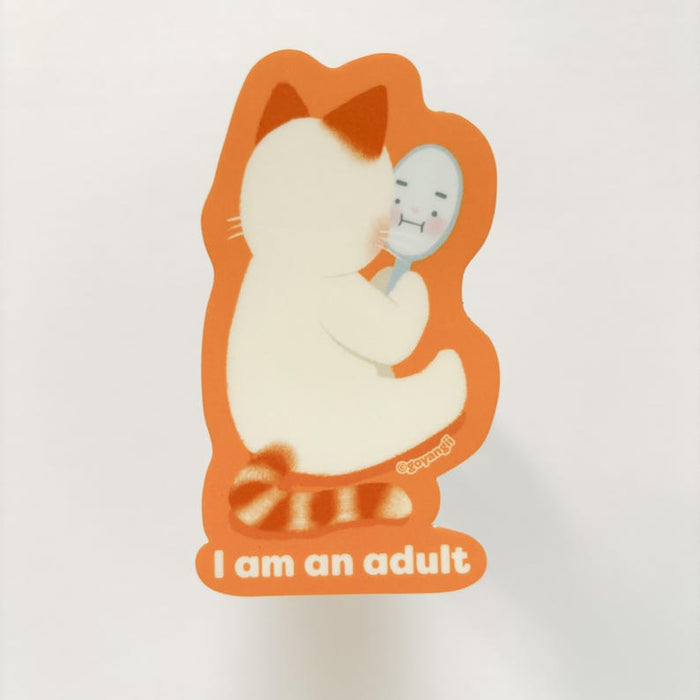 Adult Cat Waterproof Vinyl Sticker