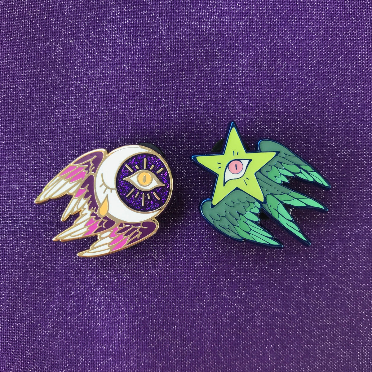 アクセサリー JOSE MOON PIN Moon and Star Angel Pins — San José Made