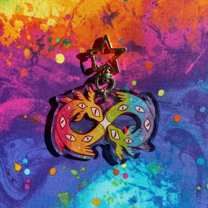 Angel of the Rainbow Infinite Holo Keychain