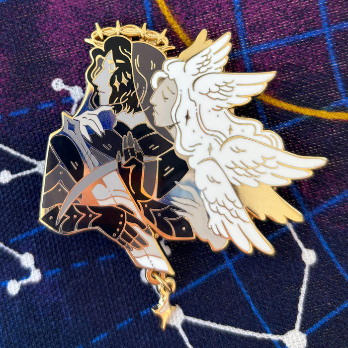 Joan of Arc Pin - Monochrome