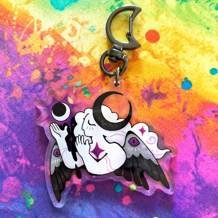 Aegosexual Angel Keychain