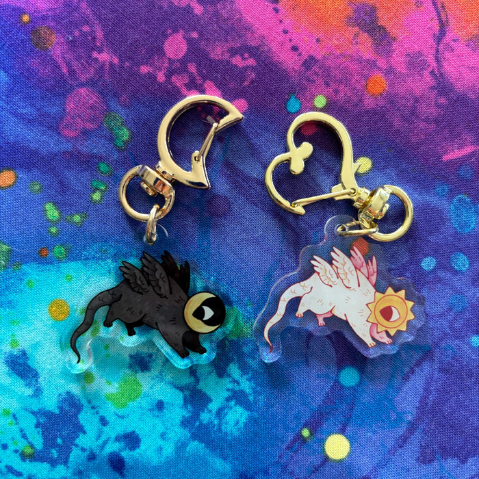 Queerplatonic Angel Keychain - Alternate Designs