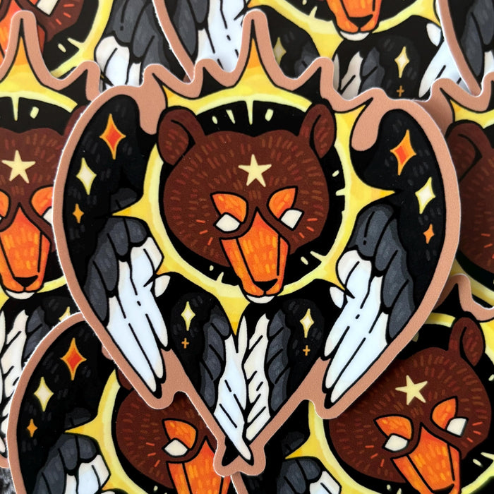 Bear Angel Sticker
