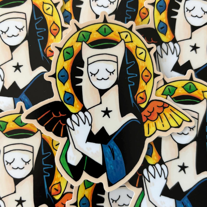 Questioning Angel Sticker