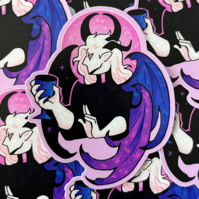 Genderfluid Angel Sticker - Alternate Design