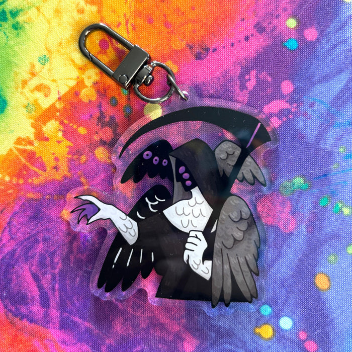 Asexual Angel Keychain