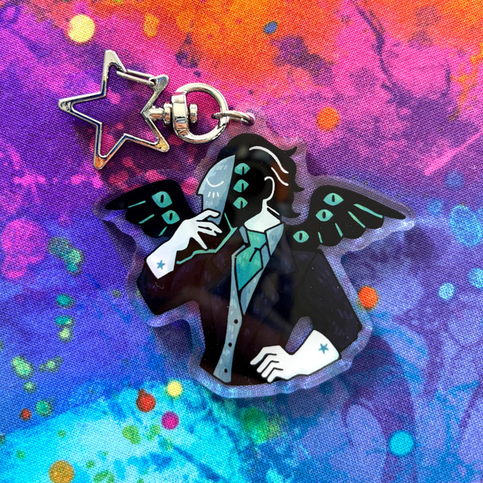 Oriented Aroace Angel Keychain