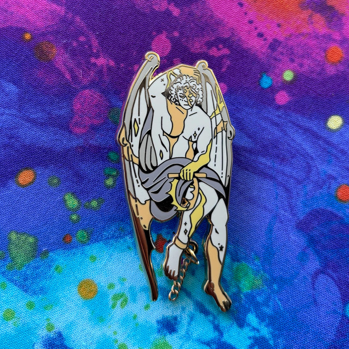 Lucifer Statue Pin - Silver Variant