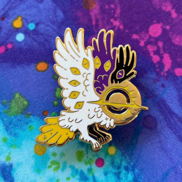 Nonbinary Angel Pin - Alternate Design