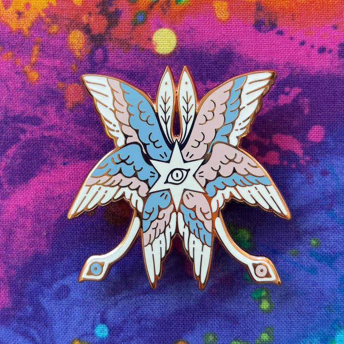 Seconds Grade Transgender Angel Pin - Alternate Design