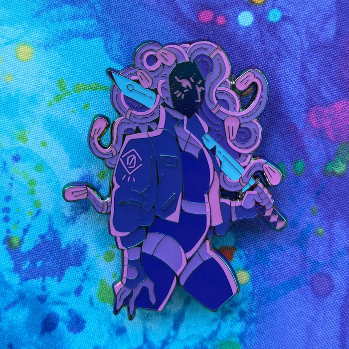 Cyberpunk Medusa Pin