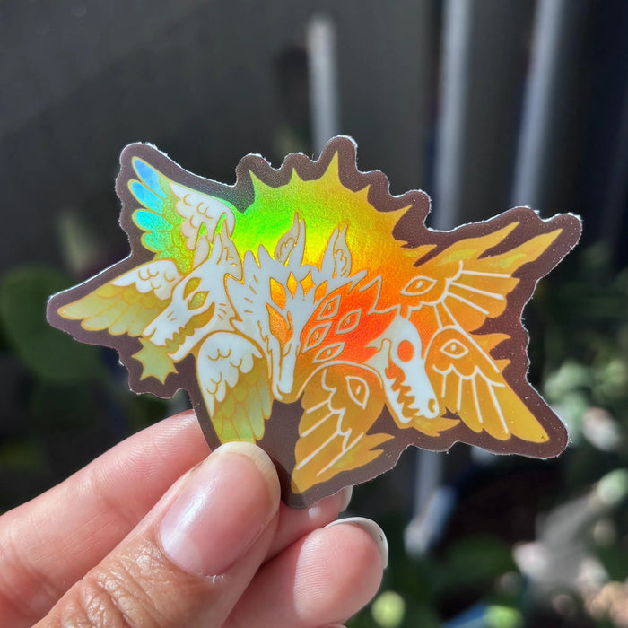 Cerberus Cherub Holographic Sticker