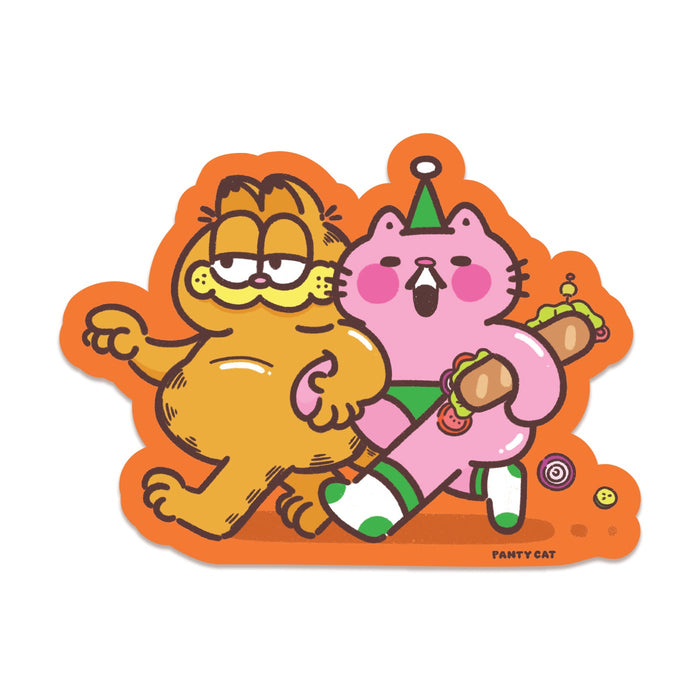 Garfield x Panty Cat Vinyl Sticker