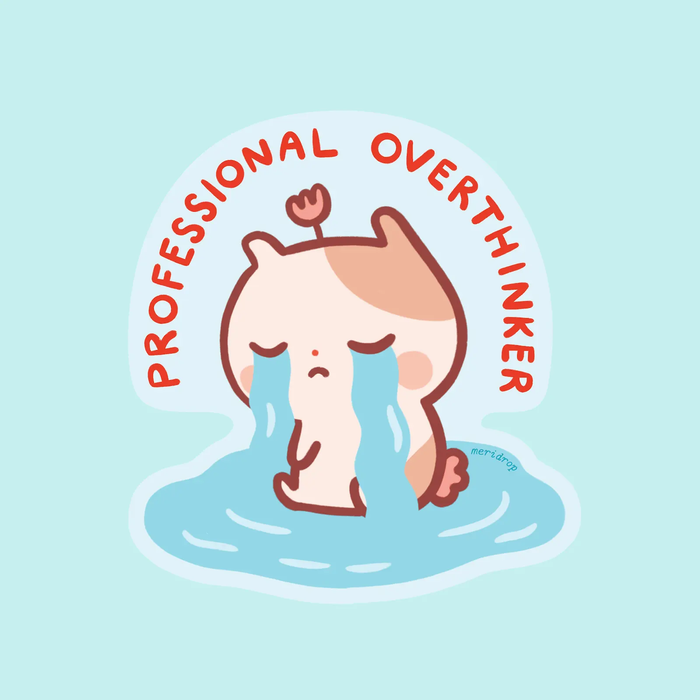 Professional Overthinker Vinyl Sticker