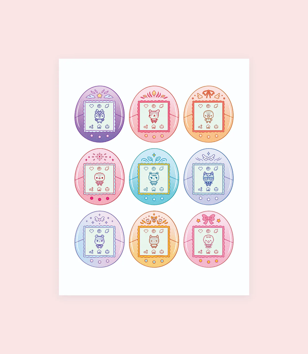 Retro Villagers 8x10 Print