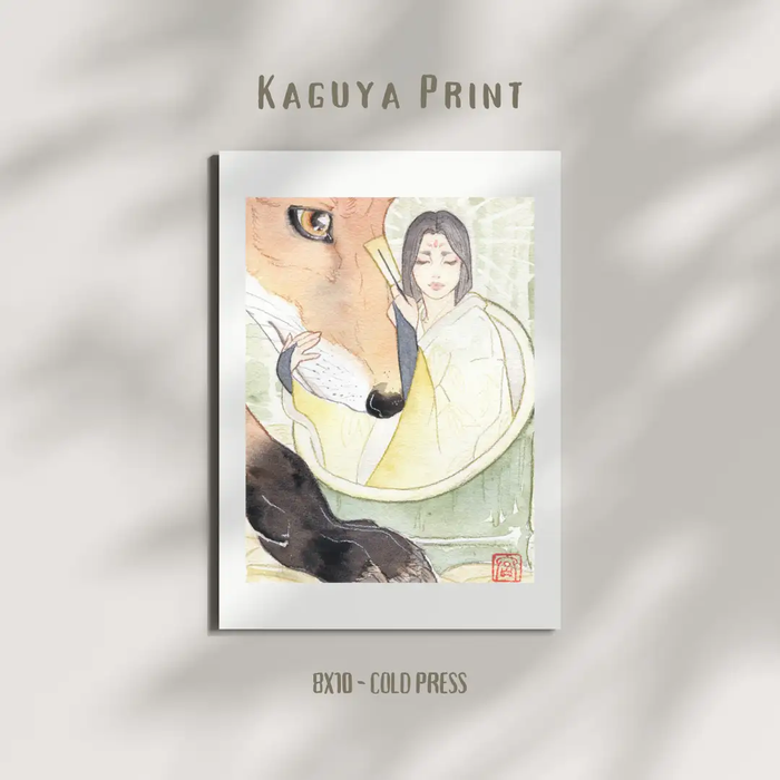 Kaguya, from The Botan Tarot Watercolor Print