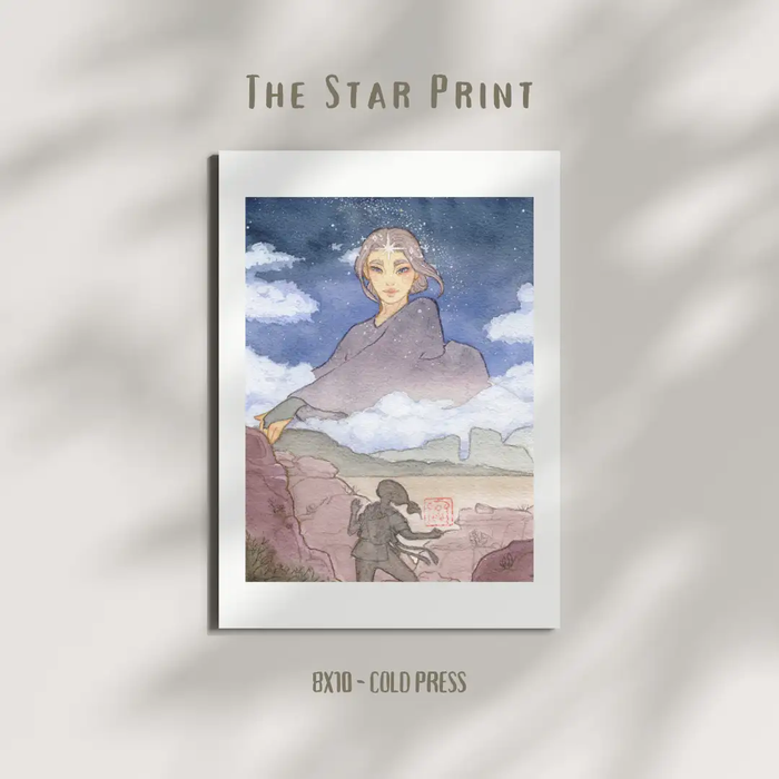 The Star, from The Botan Tarot Watercolor Print