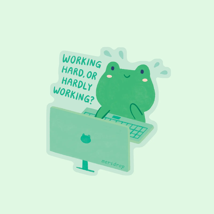 Working Frog Vinyl Sticker