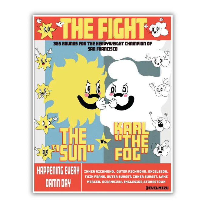 The Fight Postcard