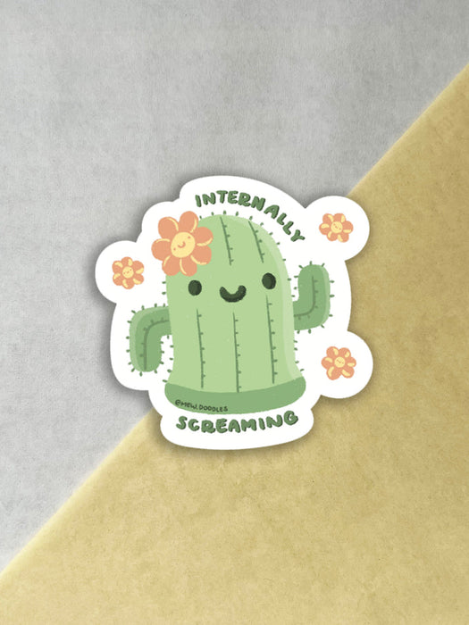 Internally Screaming Gyroid Animal Crossing Vinyl Sticker