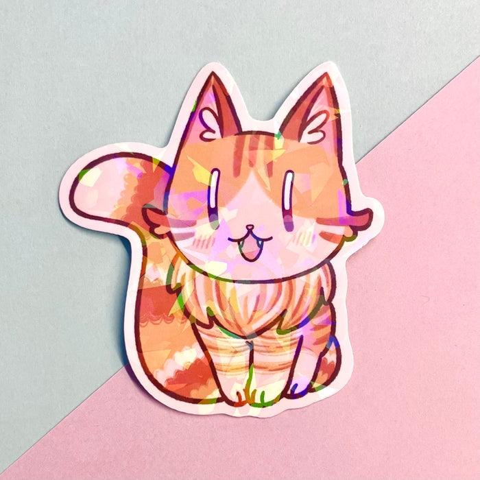 Jin the Orange Tabby Cat Sticker