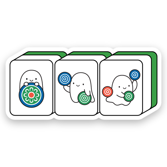 Mahjong Tiles 123 Sticker