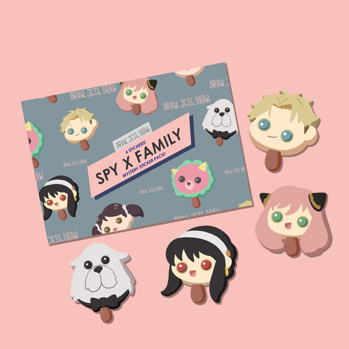Spy x Family Mystery Sticker Packs | Elegant Easy Revenge Art Show