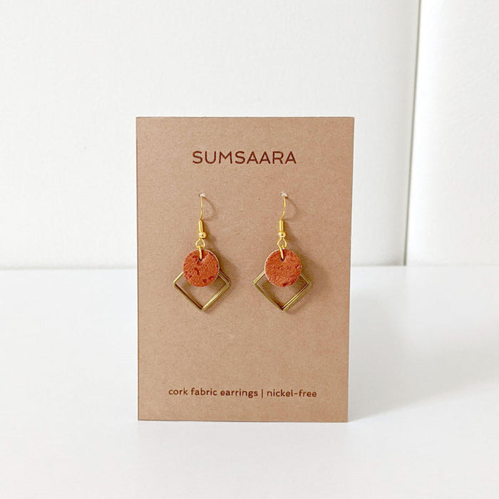Cork Fabric Earrings