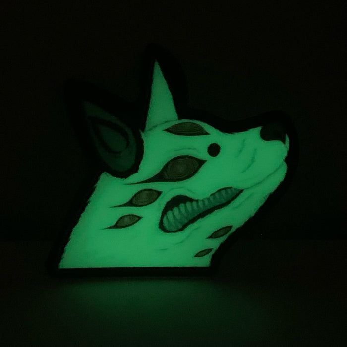 Glow-in-the-dark Fox Devil Chainsaw Man Vinyl Sticker Decal | Elegant Easy Revenge Art Show