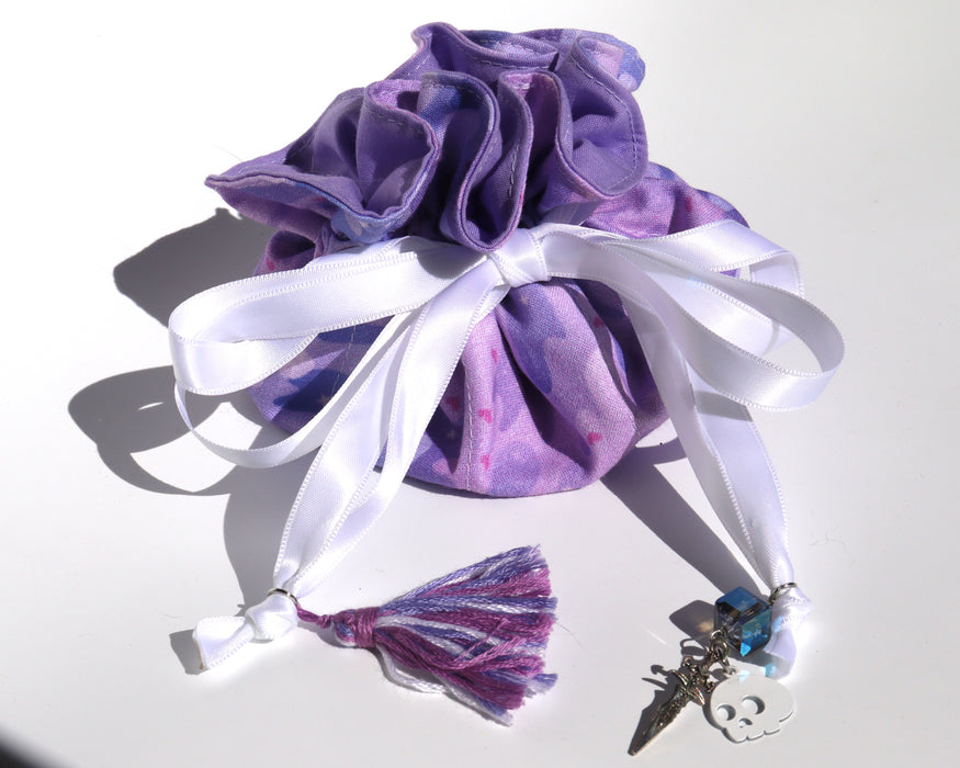Handmade Dice Bag- Purple Slime
