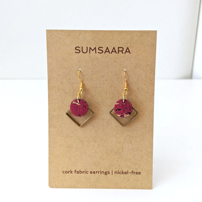 Cork Fabric Earrings