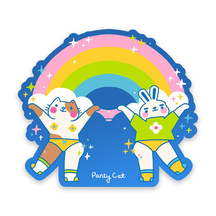 Rainbow Besties Panty Cat Vinyl Sticker