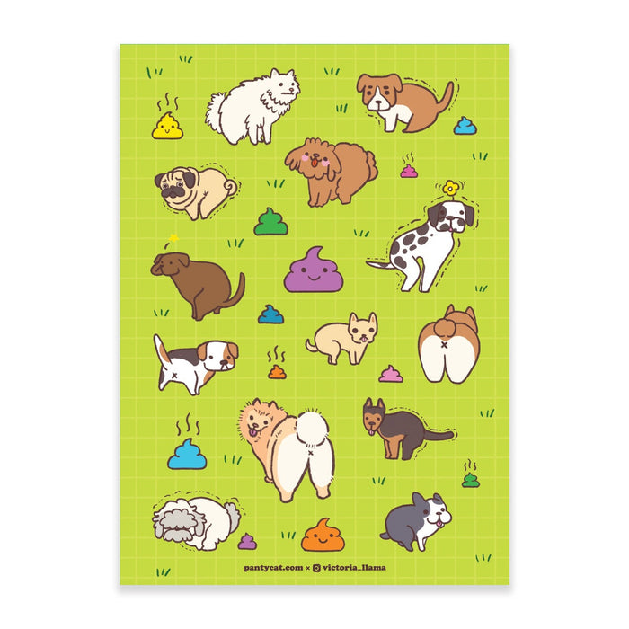 Pooping Dogs Sticker Sheet