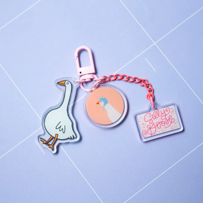 Silly Goose- Trinket Charm Keychain