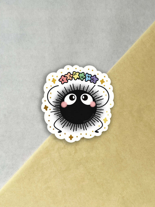 Soot Sprite Gold Metallic Vinyl Sticker