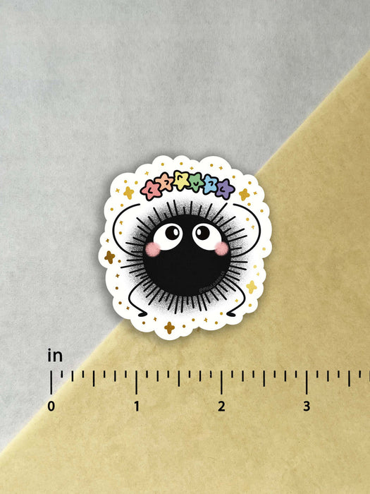 Soot Sprite Gold Metallic Vinyl Sticker