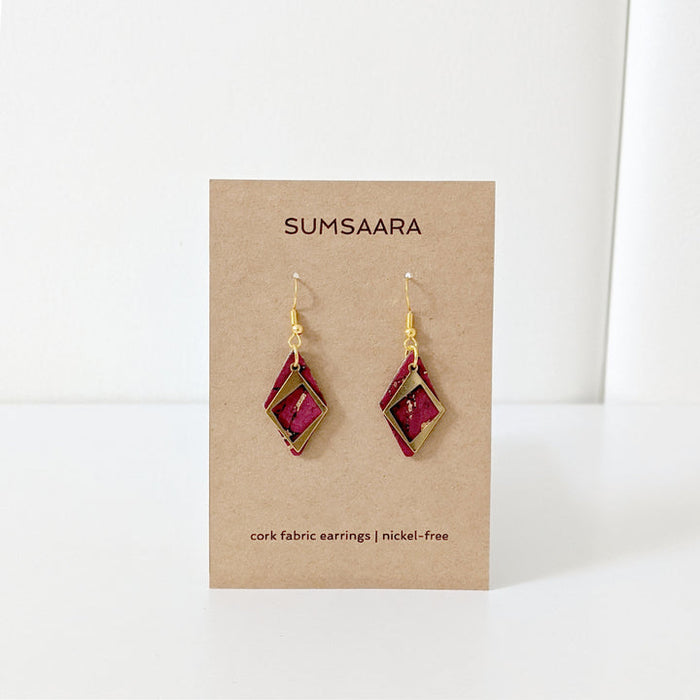 Cork Fabric Earrings