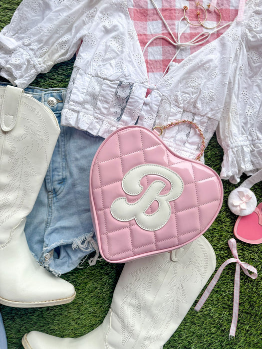 Vintage Heart Doll Purse