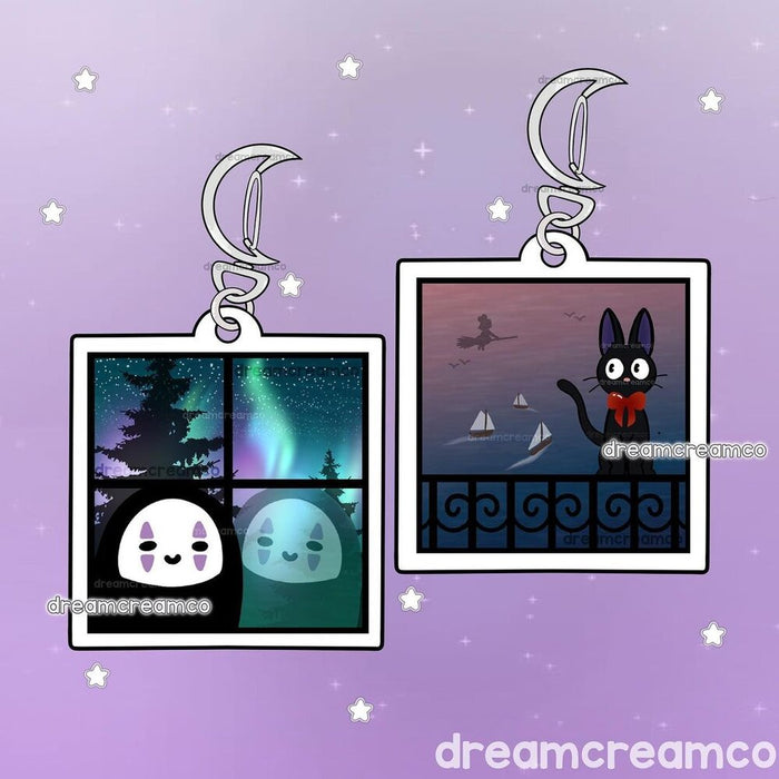 No Face Northern Lights Acrylic Keychain