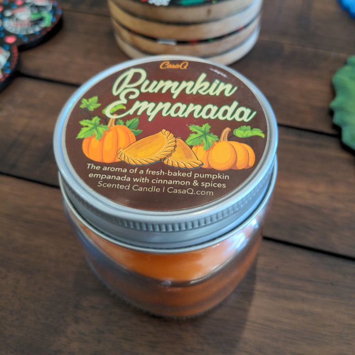 CasaQ Pumpkin Empanada Mason Jar Scented Candle