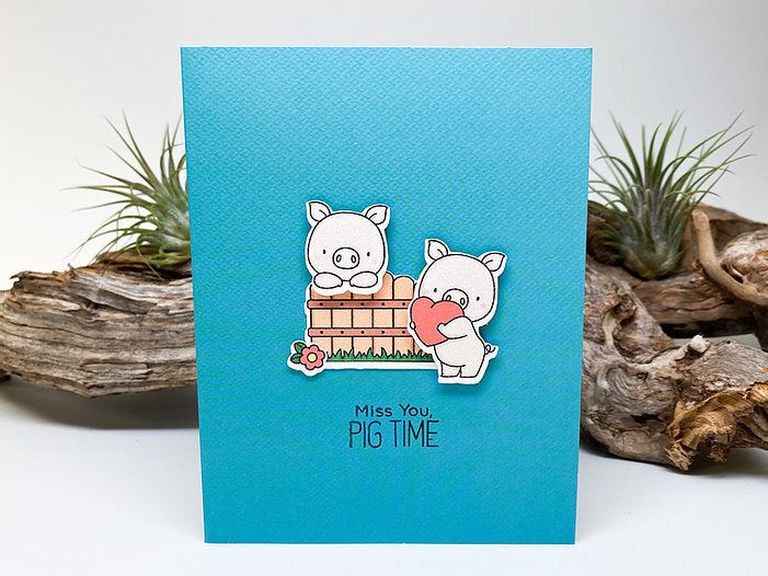 Miss You Pig Time Greeting Card