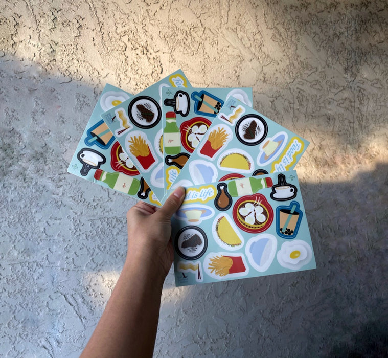 5”x7” Food Is Life Sticker Sheets